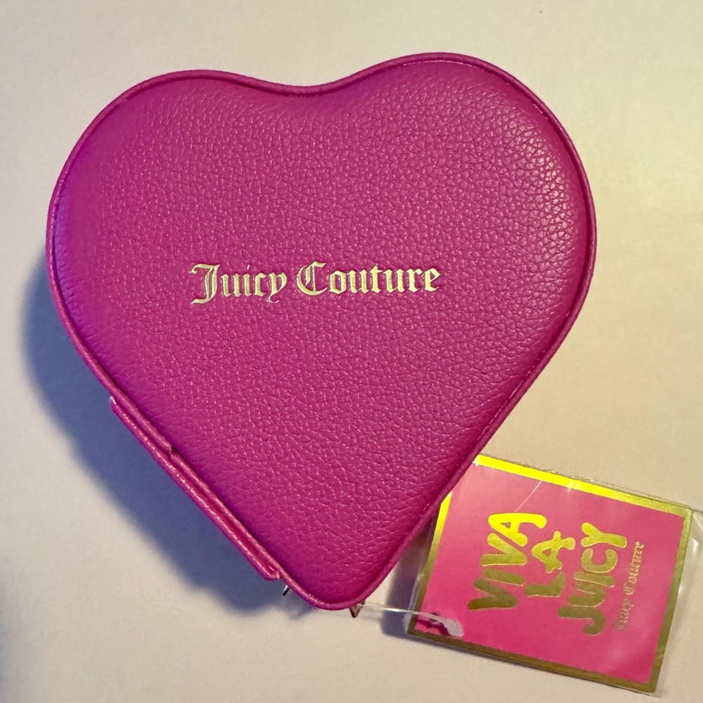 Juicy Couture Fuchsia Heart Jewelry/Accessory Case